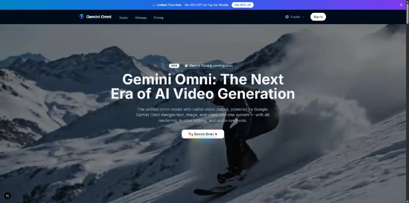 Gemini Omni AI 视频生成器 | 打造电影级视频