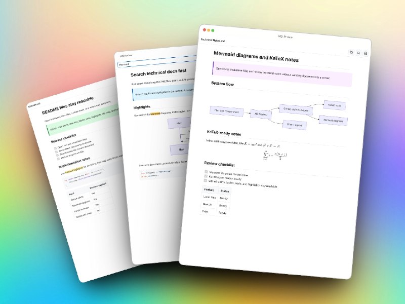 MD Preview — Follow Local Markdown Without Opening an IDE
