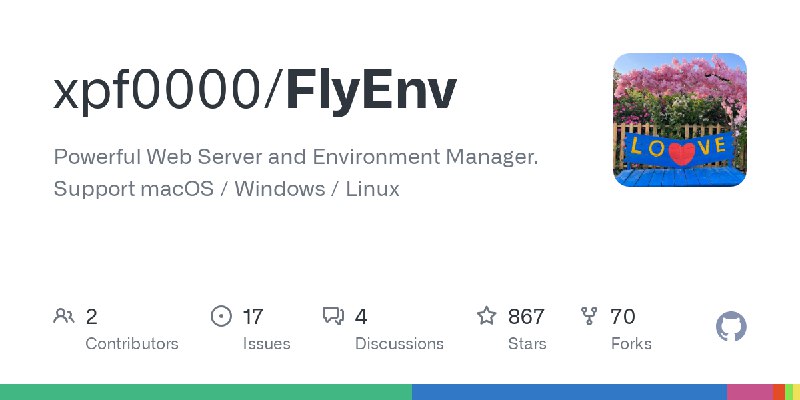 GitHub - xpf0000/FlyEnv: Powerful Web Server and Environment Manager. Support macOS / Windows / Linux