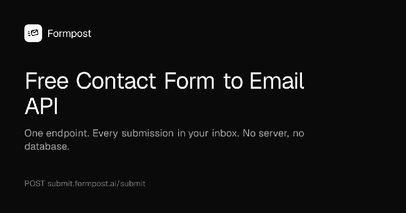 Free Contact Form to Email API