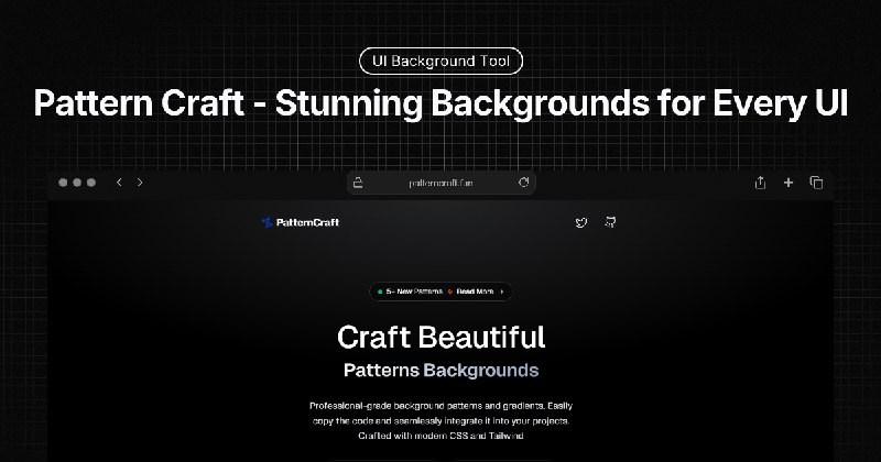 Pattern Craft - Modern Background Patterns & Gradients Snippets