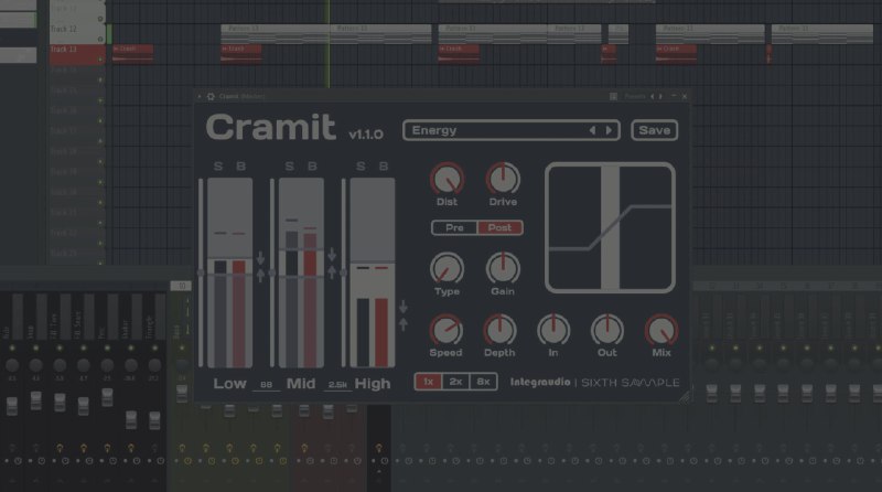 #VST #插件免费VST插件Cramit 1.1.0结合多频段压缩和高质量失真的无穷无尽的用例，Cramit 可能会成为您最常用的插件之一