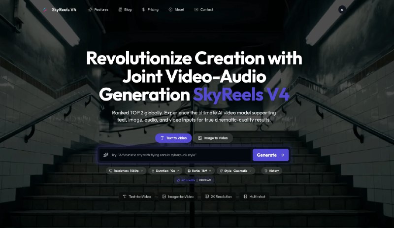 SkyCine - AI Video Creation Platform | Powered by SkyReels V4