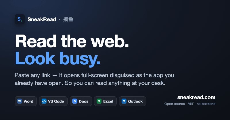 Look Busy at Work: Fake VS Code & Word Screens | SneakRead