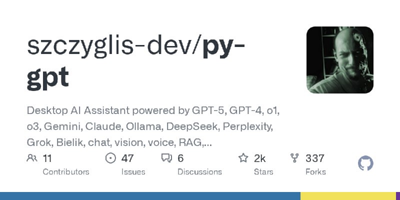 GitHub - szczyglis-dev/py-gpt: Desktop AI Assistant powered by GPT-5, GPT-4, o1, o3, Gemini, Claude, Ollama, DeepSeek, Perplexity…
