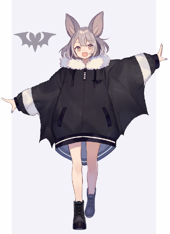 #pixiv日榜#2 ウサギコウモリパーカー