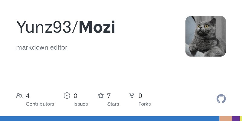 GitHub - Yunz93/Mozi: markdown editor