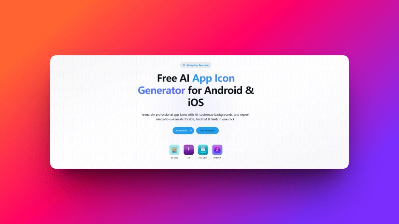 为 Xcode、Android adaptive icon 与 PWA 资源生成应用图标