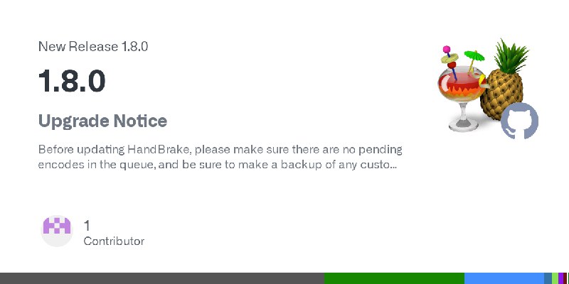 Release 1.8.0 · HandBrake/HandBrake