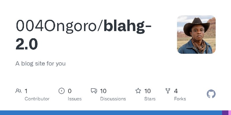 GitHub - 004Ongoro/blahg-2.0: A blog site for you