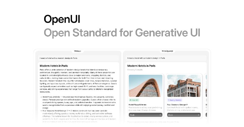 OpenUI - The Open Standard for Generative UI