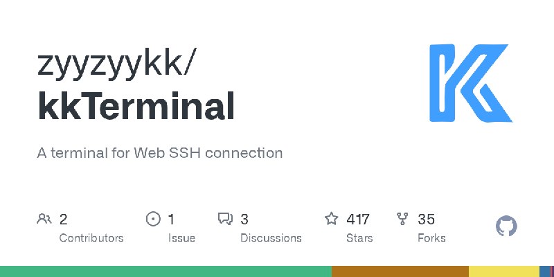 GitHub - zyyzyykk/kkTerminal: A terminal for Web SSH connection