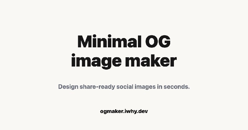 Minimal OG Image Maker