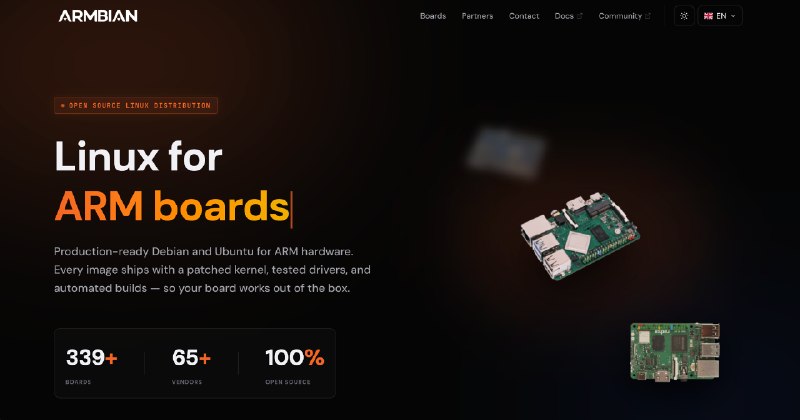 Armbian — 为 300+ ARM 开发板优化的 Linux