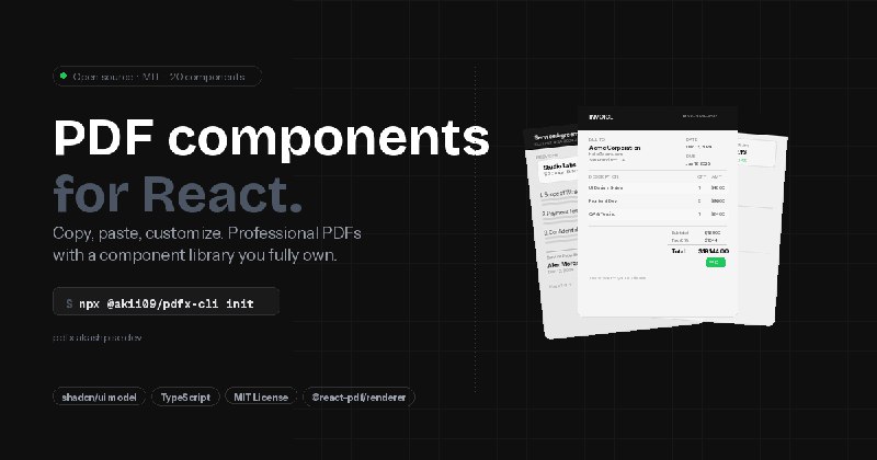 PDFx — shadcn/ui for React PDFs