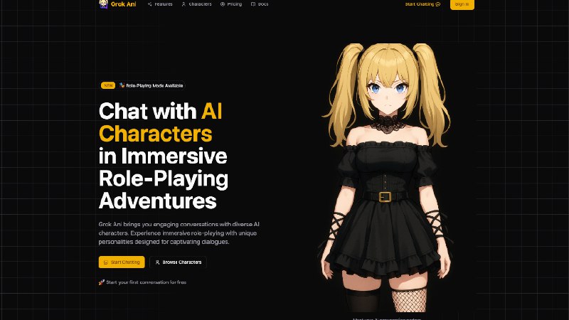 Grok Ani | Free AI Character Chat & Role-Playing