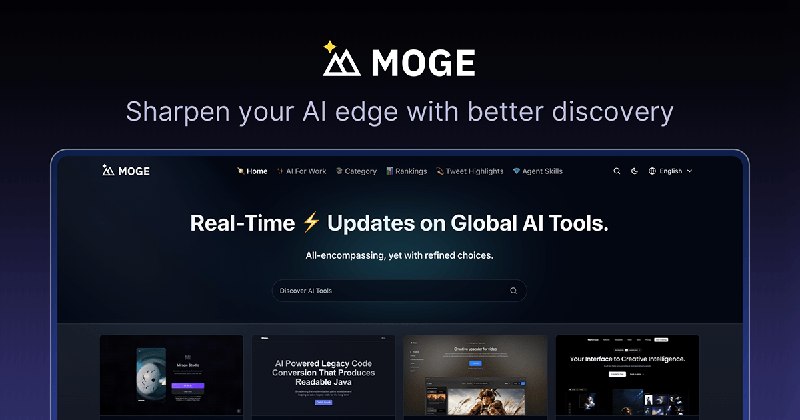 精选AI工具导航站 - MOGE