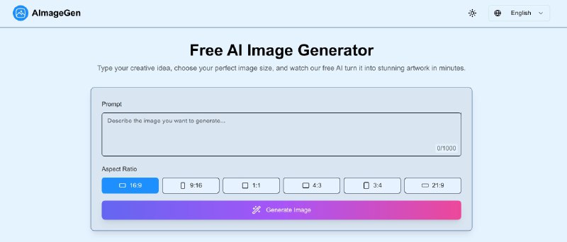 AImageGen: Free AI Image Generator | Text to Image Converter