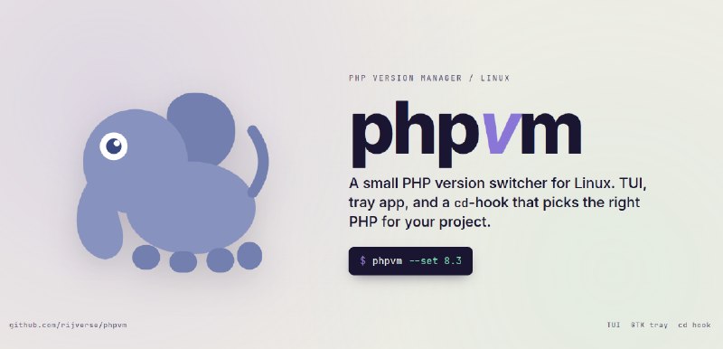phpvm - PHP version manager for Linux
