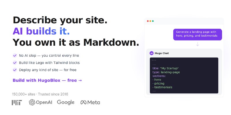 HugoBlox — Build sites like you write Markdown