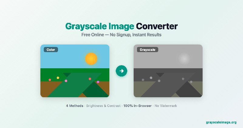 Grayscale Image — Free Instant Converter