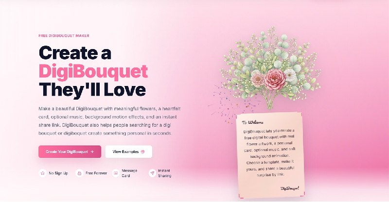 DigiBouquet Maker - Send Digital Flowers Online