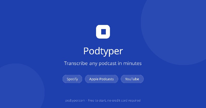 Turn any podcast into a full transcript in minutes
