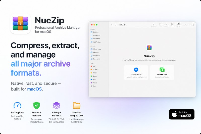 NueZip — Professional Archive Manager for macOS