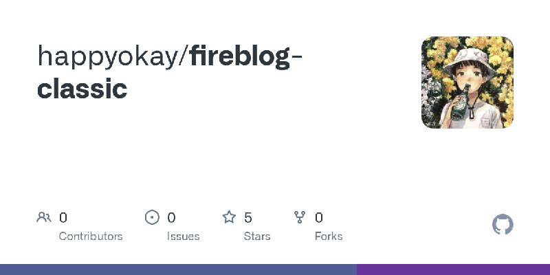 GitHub - happyokay/fireblog-classic