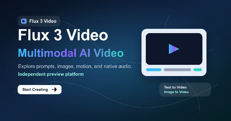 FLUX 3 Video Generator – Text, Image & Native Audio