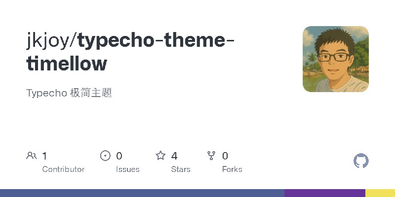 GitHub - jkjoy/typecho-theme-timellow: Typecho 极简主题