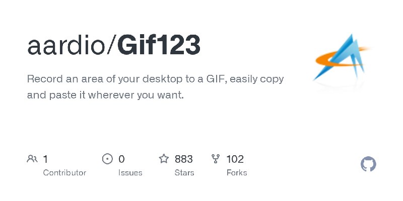 GitHub - aardio/Gif123: Record an area of your desktop to a GIF, easily copy and paste it wherever you want.