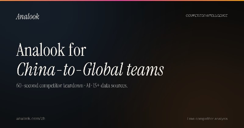 Analook — AI Competitive Intelligence Tool