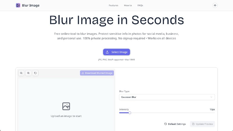 Blur Image Online - Free Photo Blurring Tool
