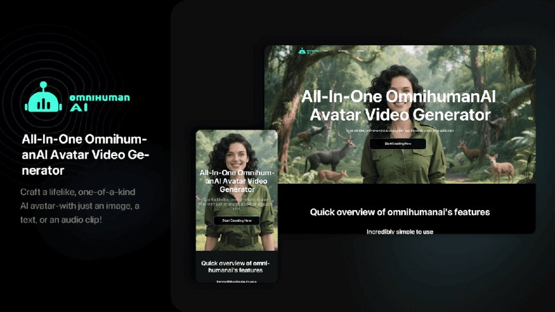 Omnihuman AI – 排名第一的AI虚拟形象 & 会说话的照片生成器