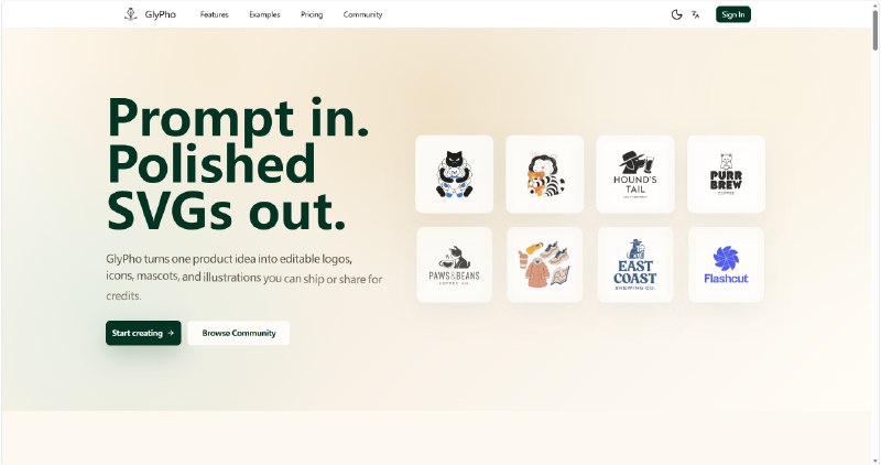 AI SVG Generator for Editable, Consistent SVG Sets | GlyPho