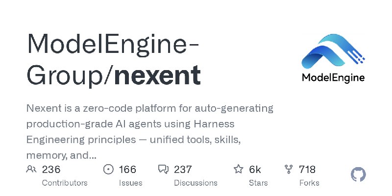 GitHub - ModelEngine-Group/nexent: Nexent is a zero-code platform for auto-generating production-grade AI agents using Harness…