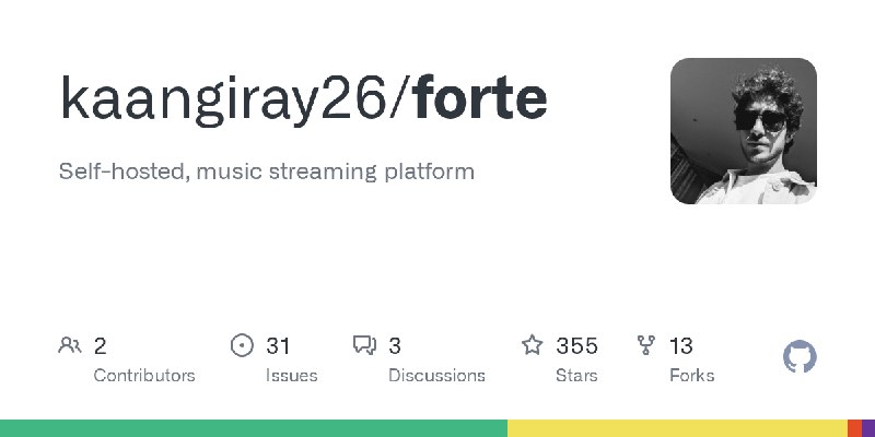 GitHub - kaangiray26/forte: Self-hosted, music streaming platform