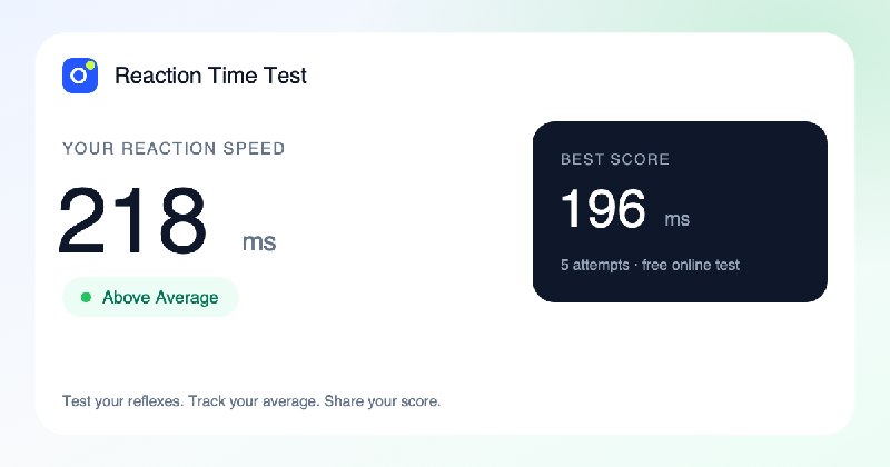 Reaction Time Test - 在线测试反应速度