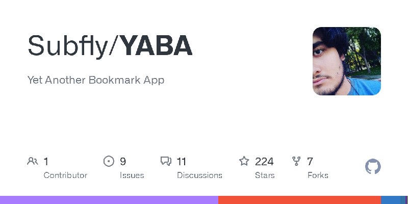 GitHub - Subfly/YABA: Yet Another Bookmark App