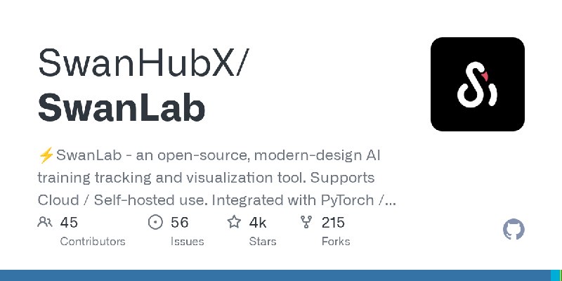 GitHub - SwanHubX/SwanLab: ⚡️SwanLab - an open-source, modern-design AI training tracking and visualization tool. Supports Cloud…