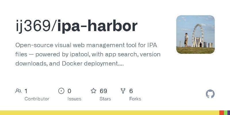 GitHub - ij369/ipa-harbor: Open-source visual web management tool for IPA files — powered by ipatool, with app search, version…