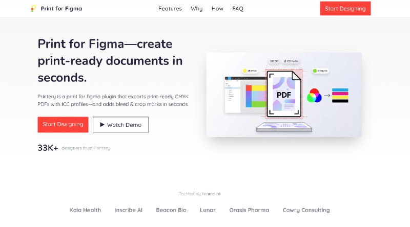 Print for Figma – Print-Ready PDF Export with CMYK, Bleed & ICC | Printery