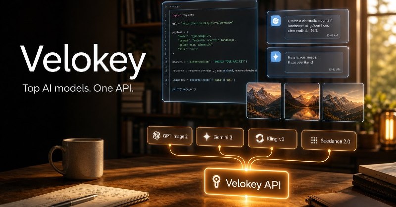 Velokey — 统一 AI API 网关 | 100+ 模型，按量计费