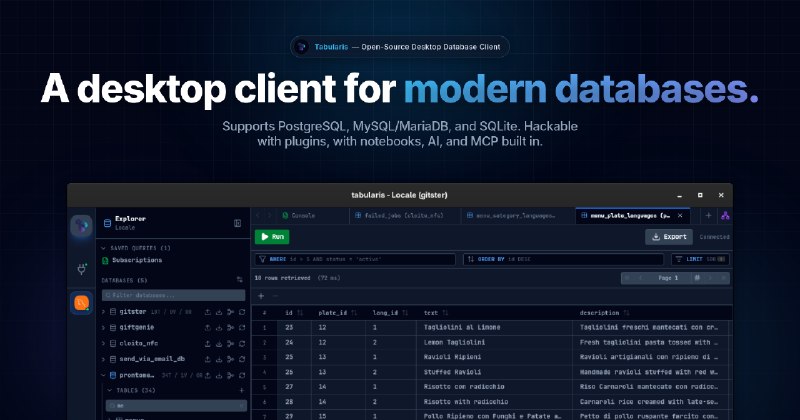 Tabularis | Open-Source Desktop Client for Modern Databases