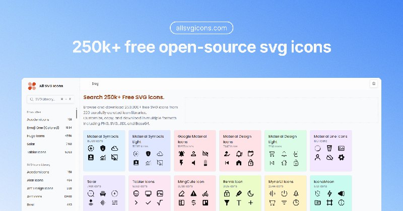 All SVG Icons — Free & Open Source SVG Icon Libraries