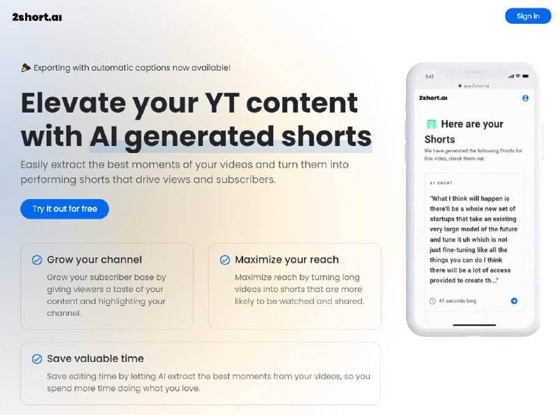 #AI #网址 #网站自动总结提取Youtube，并给出最佳时间点让 AI 从您的视频中提取最佳时刻，从而节省编辑时间，让您花费更多时间 做你喜欢的事情