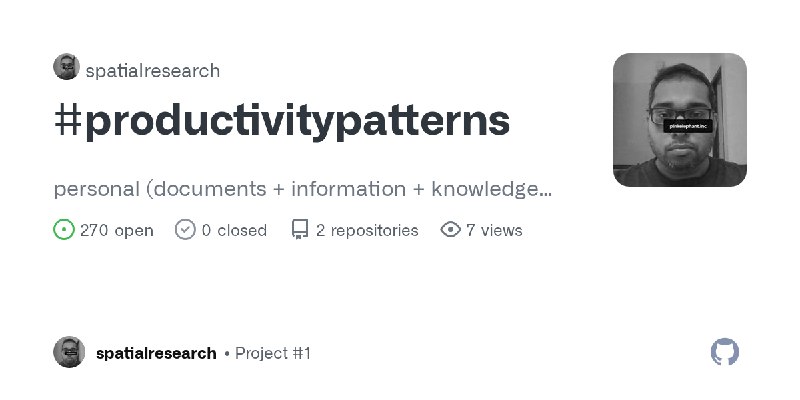 #productivitypatterns • spatialresearch
