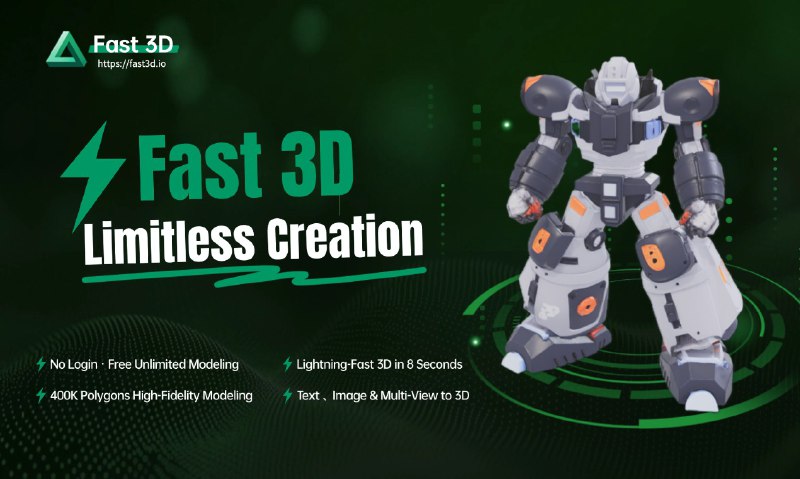 Fast3D - 几秒钟内用AI创建3D模型