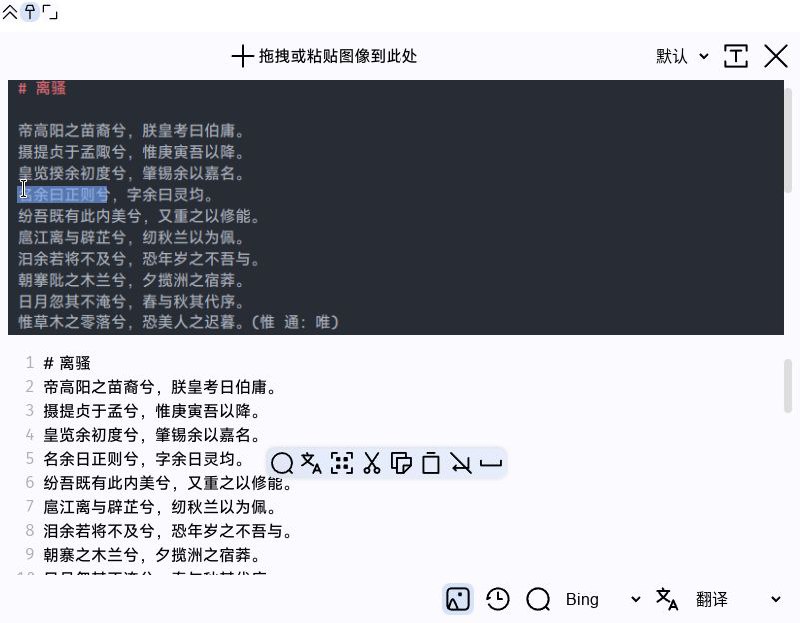 eSearch一款功能强大的跨平台桌面应用程序，基于 Electron 框架开发,拥有截屏+OCR+搜索+翻译+贴图+以图搜图+录屏功能，旨在为用户提供一系列便捷的屏幕捕捉和搜索功能